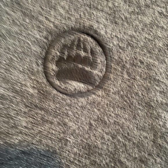 Muskoka Bear Wear Sweater Jacket 1/4 Zip Made In Canada‎ Mens Medium Charcoal - Picture 5 of 6